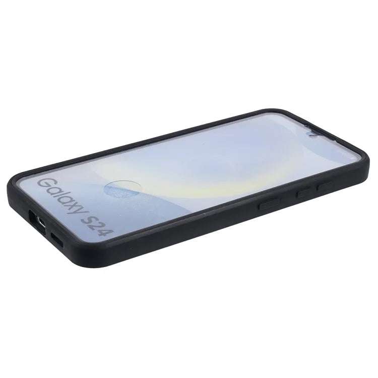 For Samsung Galaxy S24 Case Acrylic+TPU Clear Phone Cover with PET Screen Protector