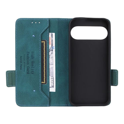 For Google Pixel 9 Shockproof Case Wallet Hardware Decor PU Leather Phone Cover