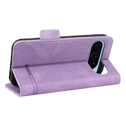 For Google Pixel 9 Shockproof Case Wallet Hardware Decor PU Leather Phone Cover