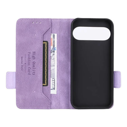 For Google Pixel 9 Shockproof Case Wallet Hardware Decor PU Leather Phone Cover