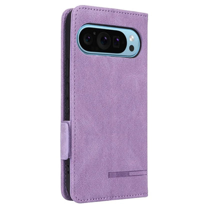 For Google Pixel 9 Shockproof Case Wallet Hardware Decor PU Leather Phone Cover