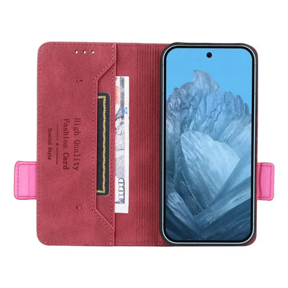 For Google Pixel 9 Shockproof Case Wallet Hardware Decor PU Leather Phone Cover