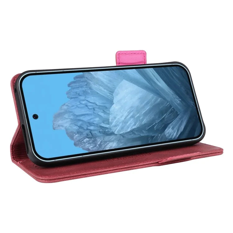 For Google Pixel 9 Shockproof Case Wallet Hardware Decor PU Leather Phone Cover