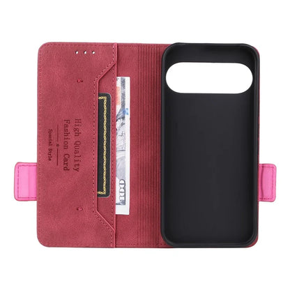 For Google Pixel 9 Shockproof Case Wallet Hardware Decor PU Leather Phone Cover