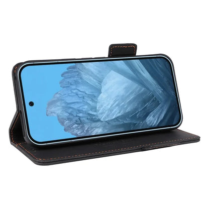 For Google Pixel 9 Shockproof Case Wallet Hardware Decor PU Leather Phone Cover