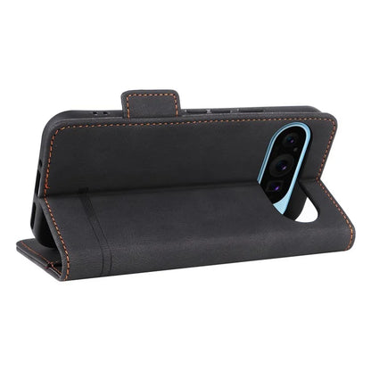 For Google Pixel 9 Shockproof Case Wallet Hardware Decor PU Leather Phone Cover