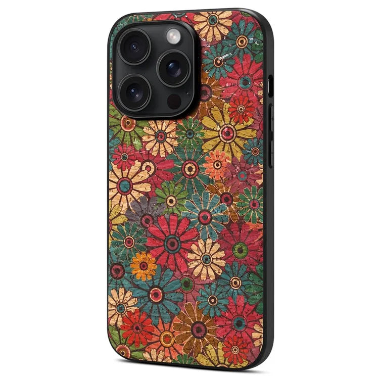 For iPhone 14 Pro Back Case Flower Floral Pattern Design Cell Phone Cover