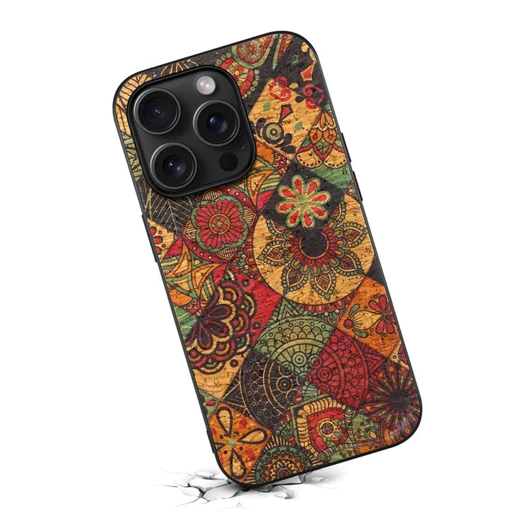 For iPhone 14 Pro Back Case Flower Floral Pattern Design Cell Phone Cover
