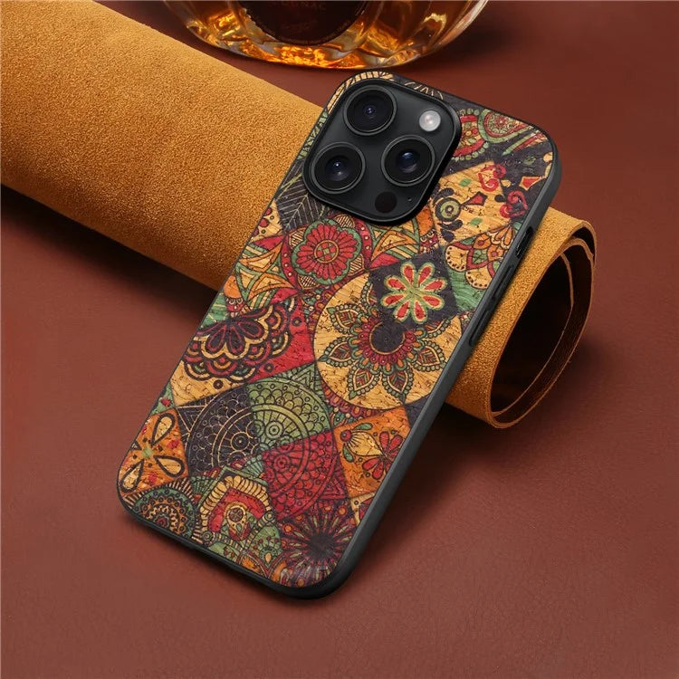For iPhone 14 Pro Back Case Flower Floral Pattern Design Cell Phone Cover