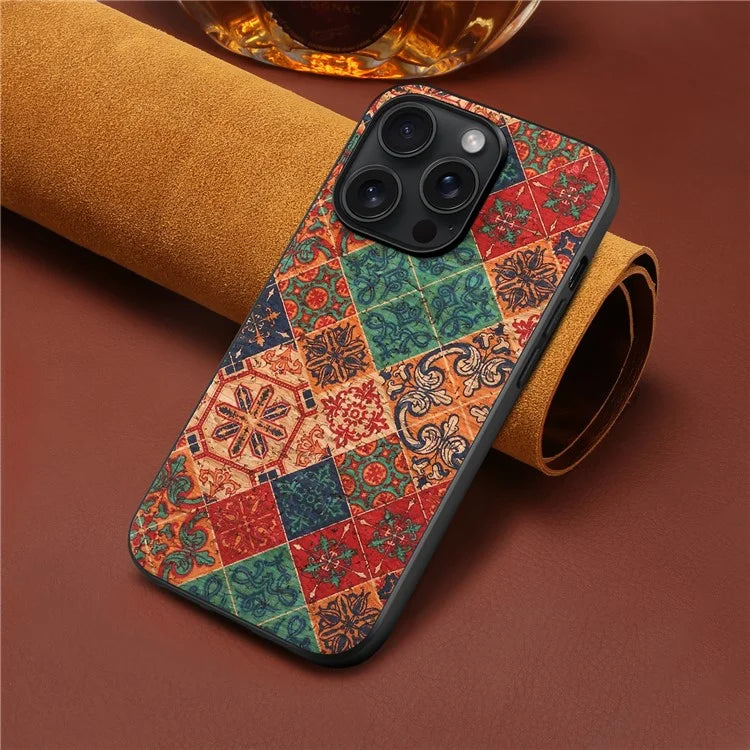 For iPhone 14 Pro Back Case Flower Floral Pattern Design Cell Phone Cover
