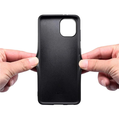 For iPhone 13 Case PU Leather Calf Texture Cell Phone Back Cover