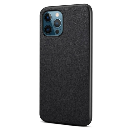 For iPhone 12 Pro Max Case PU Leather+PC+TPU Phone Cover Calf Texture