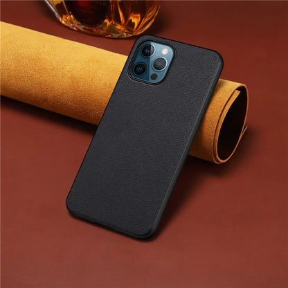 For iPhone 12 Pro Max Case PU Leather+PC+TPU Phone Cover Calf Texture