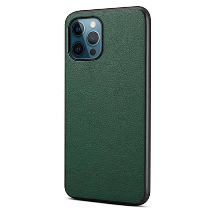 For iPhone 12 Pro Max Case PU Leather+PC+TPU Phone Cover Calf Texture