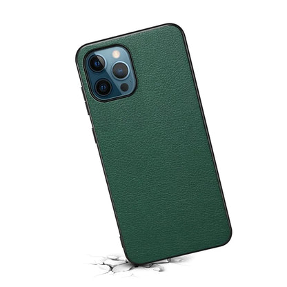 For iPhone 12 Pro Max Case PU Leather+PC+TPU Phone Cover Calf Texture