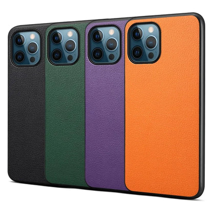 For iPhone 12 Pro Max Case PU Leather+PC+TPU Phone Cover Calf Texture