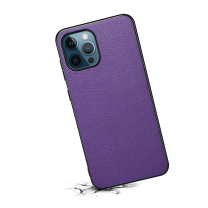 For iPhone 12 Pro Max Case PU Leather+PC+TPU Phone Cover Calf Texture