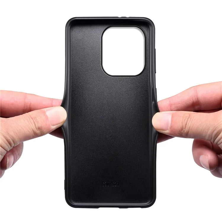 For iPhone 14 Pro Max Case Calf Texture PU+TPU+PC Phone Back Cover
