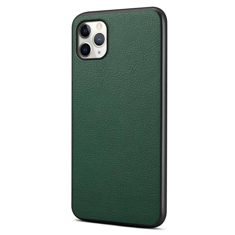 For iPhone 11 Pro Max Case Calf Texture PU Leather+PC+TPU Phone Cover