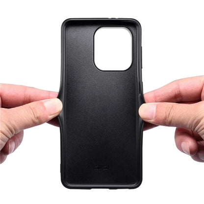 For iPhone 14 Pro Protective Case Calf Texture PU+PC+TPU Phone Cover