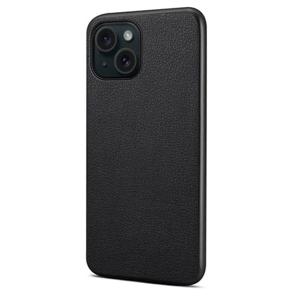 For iPhone 14 Plus Case Calf Texture PU Leather+TPU+PC Back Phone  Cover
