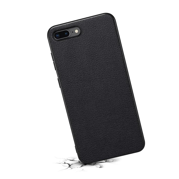 For iPhone 7 Plus / 8 Plus Case Calf Texture PU+PC+TPU Protective Phone Cover
