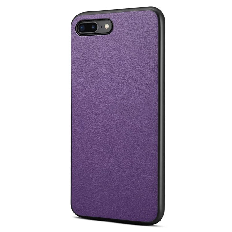 For iPhone 7 Plus / 8 Plus Case Calf Texture PU+PC+TPU Protective Phone Cover