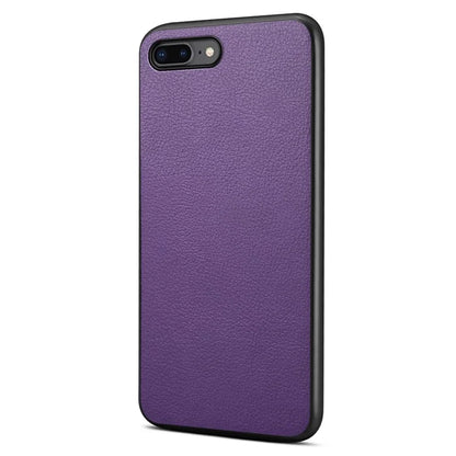 For iPhone 7 Plus / 8 Plus Case Calf Texture PU+PC+TPU Protective Phone Cover