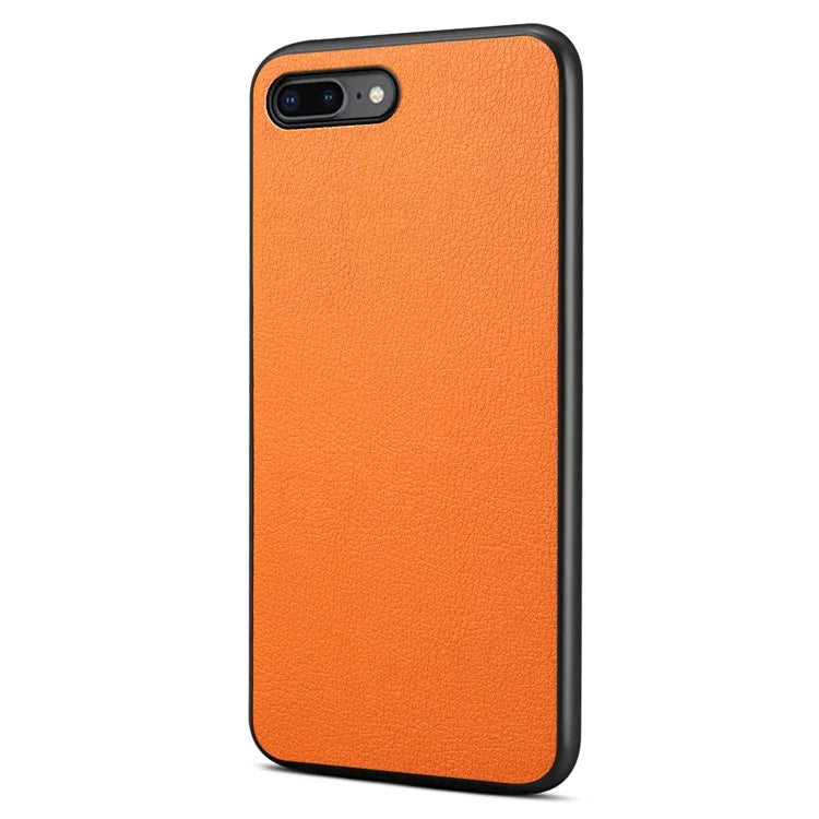 For iPhone 7 Plus / 8 Plus Case Calf Texture PU+PC+TPU Protective Phone Cover