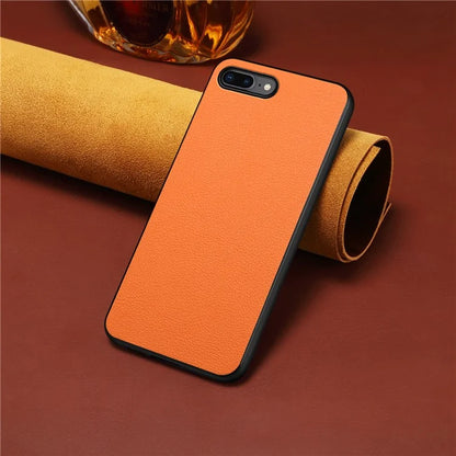 For iPhone 7 Plus / 8 Plus Case Calf Texture PU+PC+TPU Protective Phone Cover