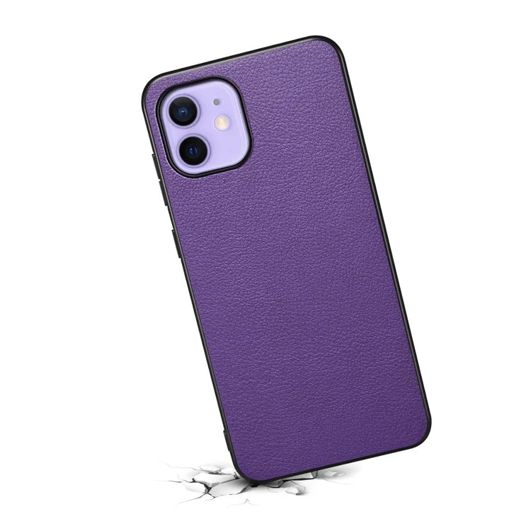 For iPhone 12 / 12 Pro Case Protective PU+PC+TPU Hybrid Slim Phone Case