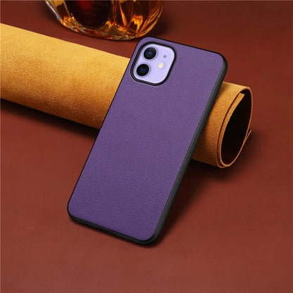 For iPhone 12 / 12 Pro Case Protective PU+PC+TPU Hybrid Slim Phone Case