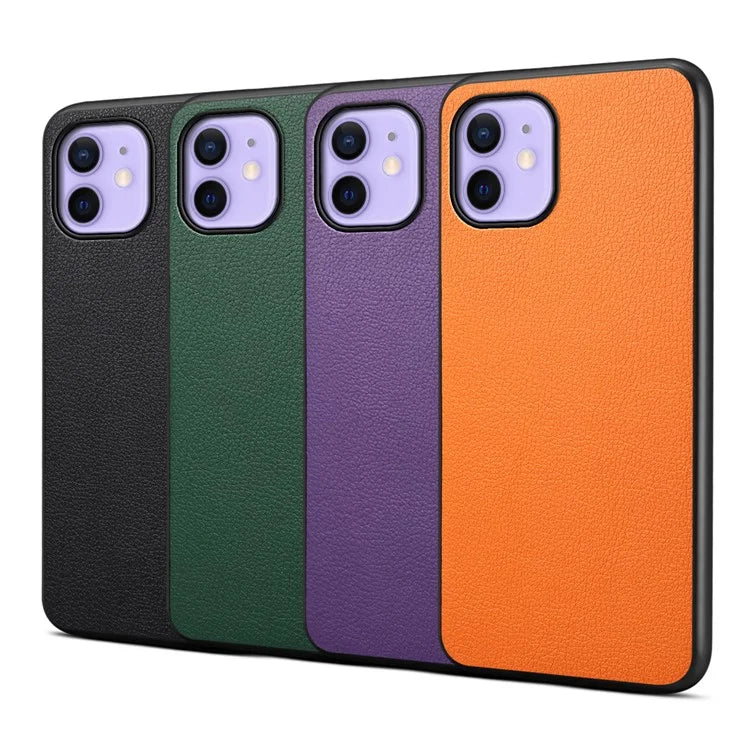 For iPhone 12 / 12 Pro Case Protective PU+PC+TPU Hybrid Slim Phone Case