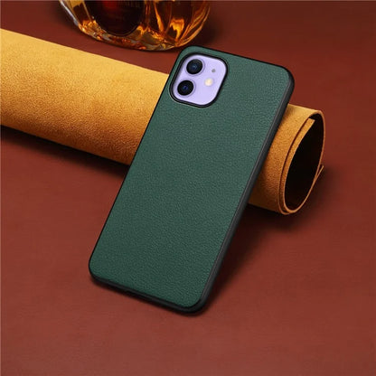 For iPhone 12 / 12 Pro Case Protective PU+PC+TPU Hybrid Slim Phone Case