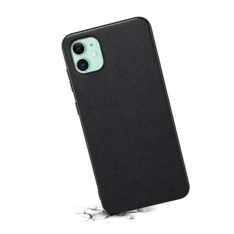 For iPhone 11 Shockproof Case Anti-Scratch PU+PC+TPU Phone Cover