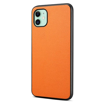 For iPhone 11 Shockproof Case Anti-Scratch PU+PC+TPU Phone Cover