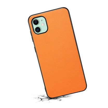 For iPhone 11 Shockproof Case Anti-Scratch PU+PC+TPU Phone Cover