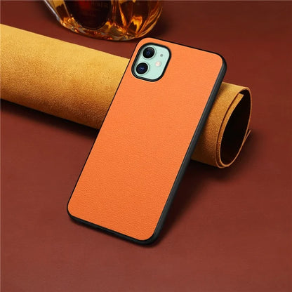 For iPhone 11 Shockproof Case Anti-Scratch PU+PC+TPU Phone Cover