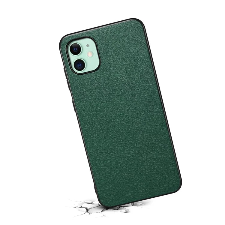For iPhone 11 Shockproof Case Anti-Scratch PU+PC+TPU Phone Cover