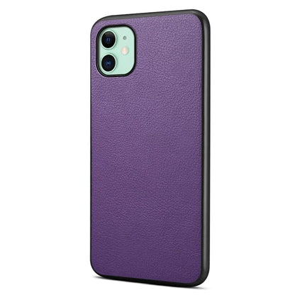 For iPhone 11 Shockproof Case Anti-Scratch PU+PC+TPU Phone Cover