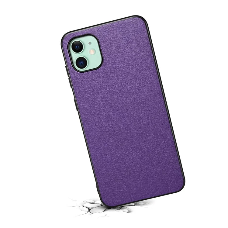 For iPhone 11 Shockproof Case Anti-Scratch PU+PC+TPU Phone Cover