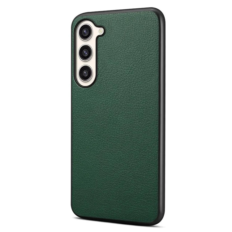 For Samsung Galaxy S23+ Slim Case Calf Texture PU+PC+TPU Phone Cover