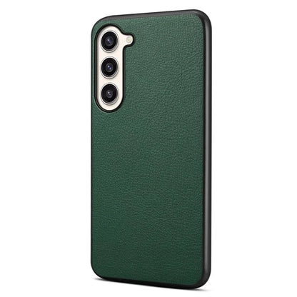 For Samsung Galaxy S23+ Slim Case Calf Texture PU+PC+TPU Phone Cover