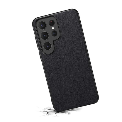 For Samsung Galaxy S23 Ultra Case Calf Texture PU Leather Drop-proof Phone Shell
