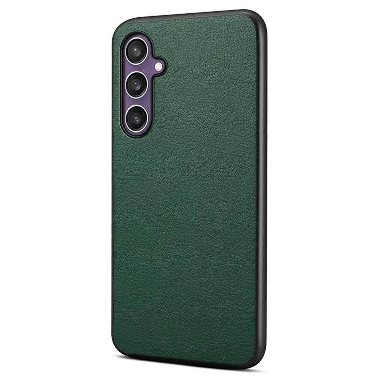 For Samsung Galaxy S23 FE Phone Case Calf Texture PU Leather Scratch-proof Back Cover