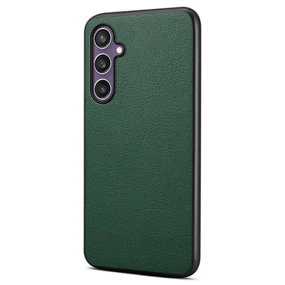 For Samsung Galaxy S23 FE Phone Case Calf Texture PU Leather Scratch-proof Back Cover