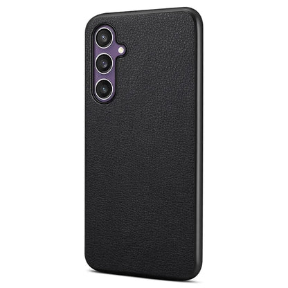 For Samsung Galaxy S23 FE Phone Case Calf Texture PU Leather Scratch-proof Back Cover