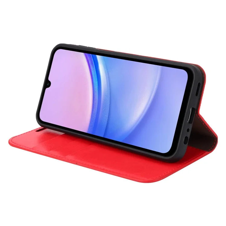 For Samsung Galaxy A15 5G Case Split Leather Crazy Horse Texture Stand Phone Cover