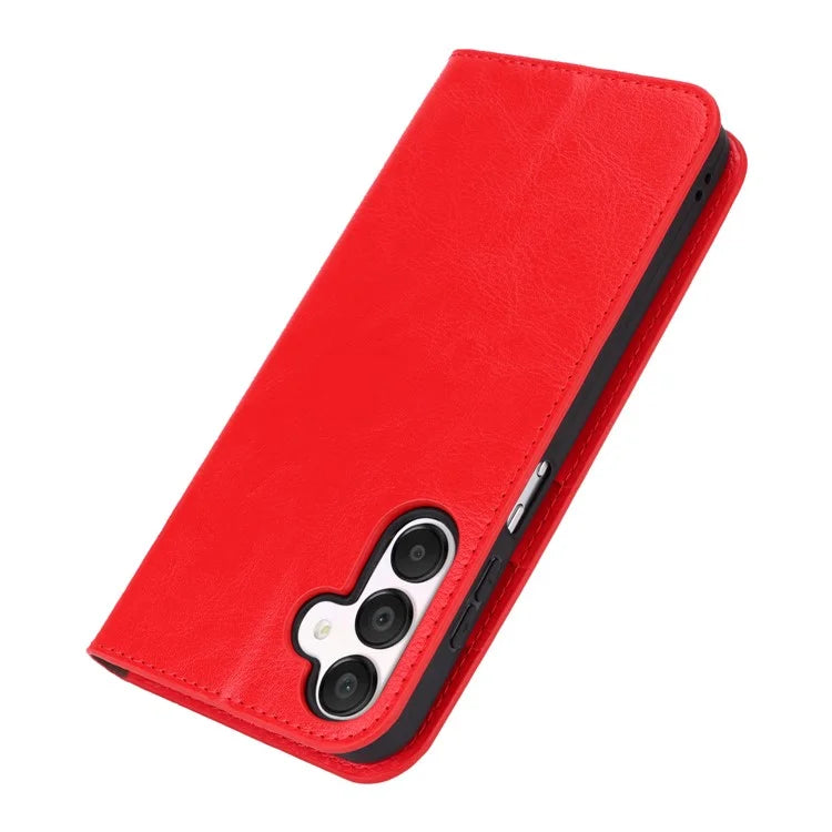For Samsung Galaxy A15 5G Case Split Leather Crazy Horse Texture Stand Phone Cover