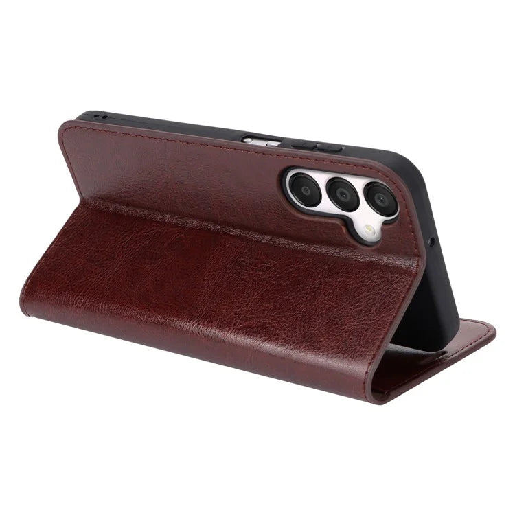 For Samsung Galaxy A15 5G Case Split Leather Crazy Horse Texture Stand Phone Cover